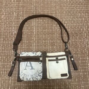 Stylish Brown and Cream Women's Bag